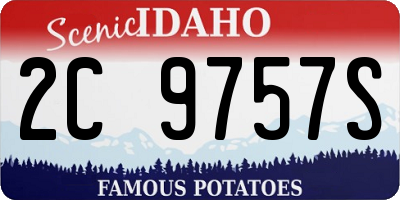 ID license plate 2C9757S