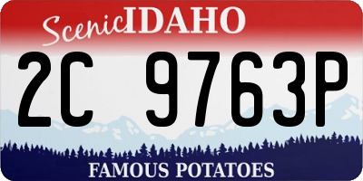 ID license plate 2C9763P