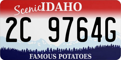ID license plate 2C9764G