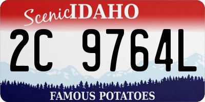 ID license plate 2C9764L