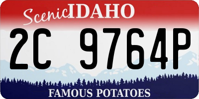 ID license plate 2C9764P