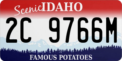 ID license plate 2C9766M