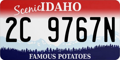 ID license plate 2C9767N