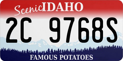 ID license plate 2C9768S