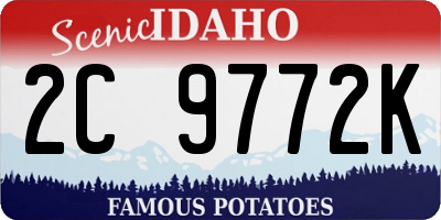 ID license plate 2C9772K
