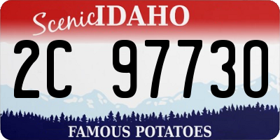 ID license plate 2C9773O