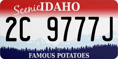ID license plate 2C9777J