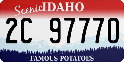 ID license plate 2C9777O