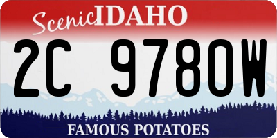 ID license plate 2C9780W