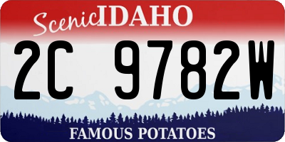 ID license plate 2C9782W