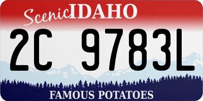 ID license plate 2C9783L