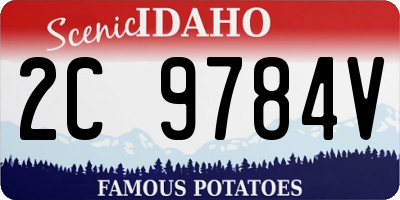 ID license plate 2C9784V