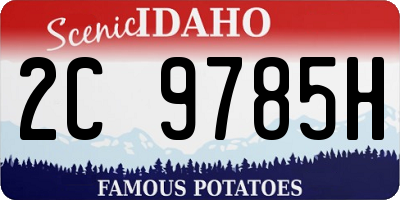 ID license plate 2C9785H