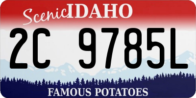 ID license plate 2C9785L