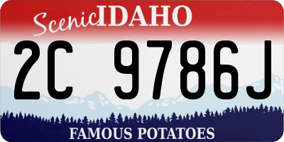 ID license plate 2C9786J