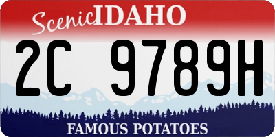 ID license plate 2C9789H