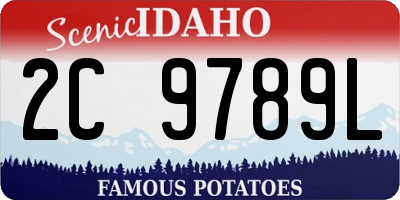 ID license plate 2C9789L