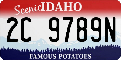 ID license plate 2C9789N