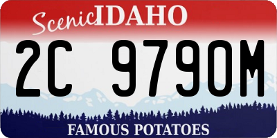 ID license plate 2C9790M