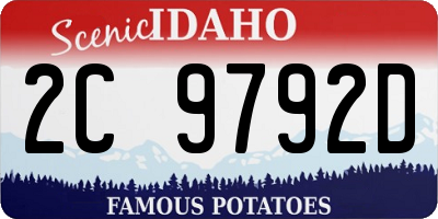 ID license plate 2C9792D
