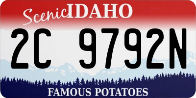ID license plate 2C9792N