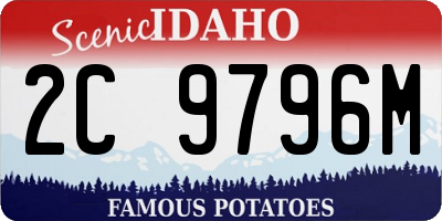 ID license plate 2C9796M