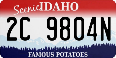 ID license plate 2C9804N