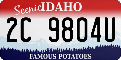 ID license plate 2C9804U
