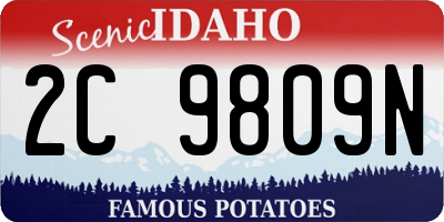 ID license plate 2C9809N