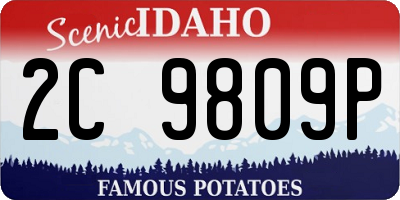 ID license plate 2C9809P
