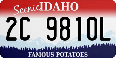 ID license plate 2C9810L
