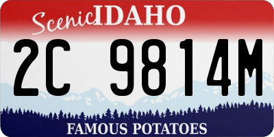 ID license plate 2C9814M