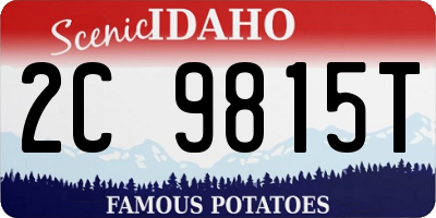 ID license plate 2C9815T