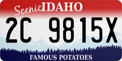 ID license plate 2C9815X
