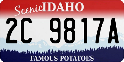 ID license plate 2C9817A