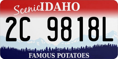 ID license plate 2C9818L