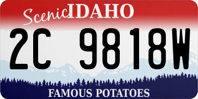ID license plate 2C9818W