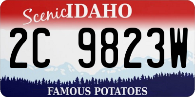 ID license plate 2C9823W