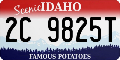 ID license plate 2C9825T