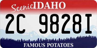 ID license plate 2C9828I