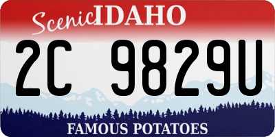 ID license plate 2C9829U