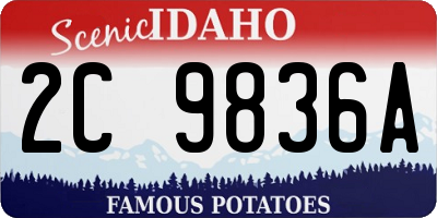 ID license plate 2C9836A