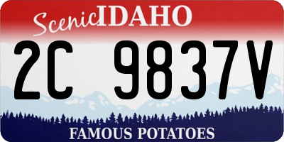 ID license plate 2C9837V