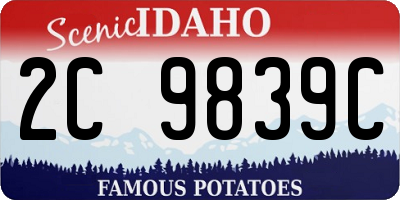 ID license plate 2C9839C