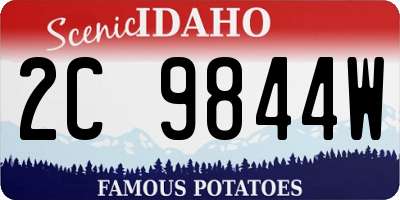 ID license plate 2C9844W