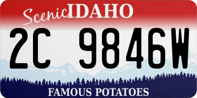 ID license plate 2C9846W