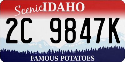 ID license plate 2C9847K
