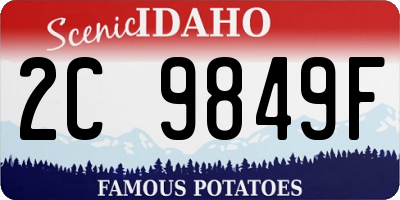 ID license plate 2C9849F