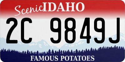 ID license plate 2C9849J