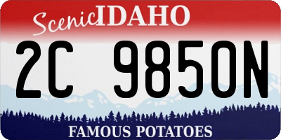 ID license plate 2C9850N